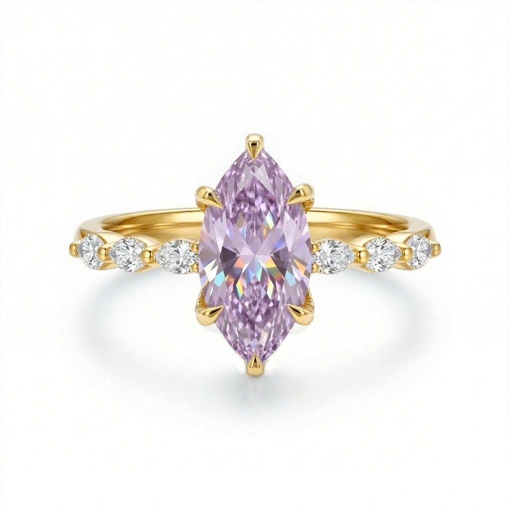 Street Luxury 3.64ct. Tw. Elegant Marquise Cut S925 Silver Engagement Ring - Image 7