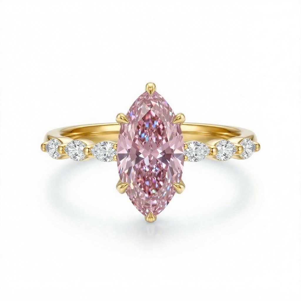 Street Luxury 3.64ct. Tw. Elegant Marquise Cut S925 Silver Engagement Ring - Image 9