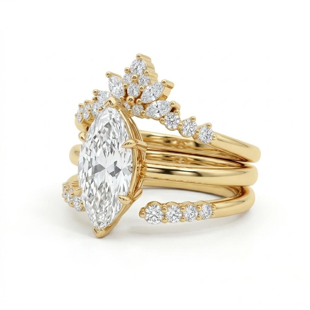 2.47ct. Tw. Stackable Nature-inspired Marquise Cut Vvs Moissanite S925 - Image 4