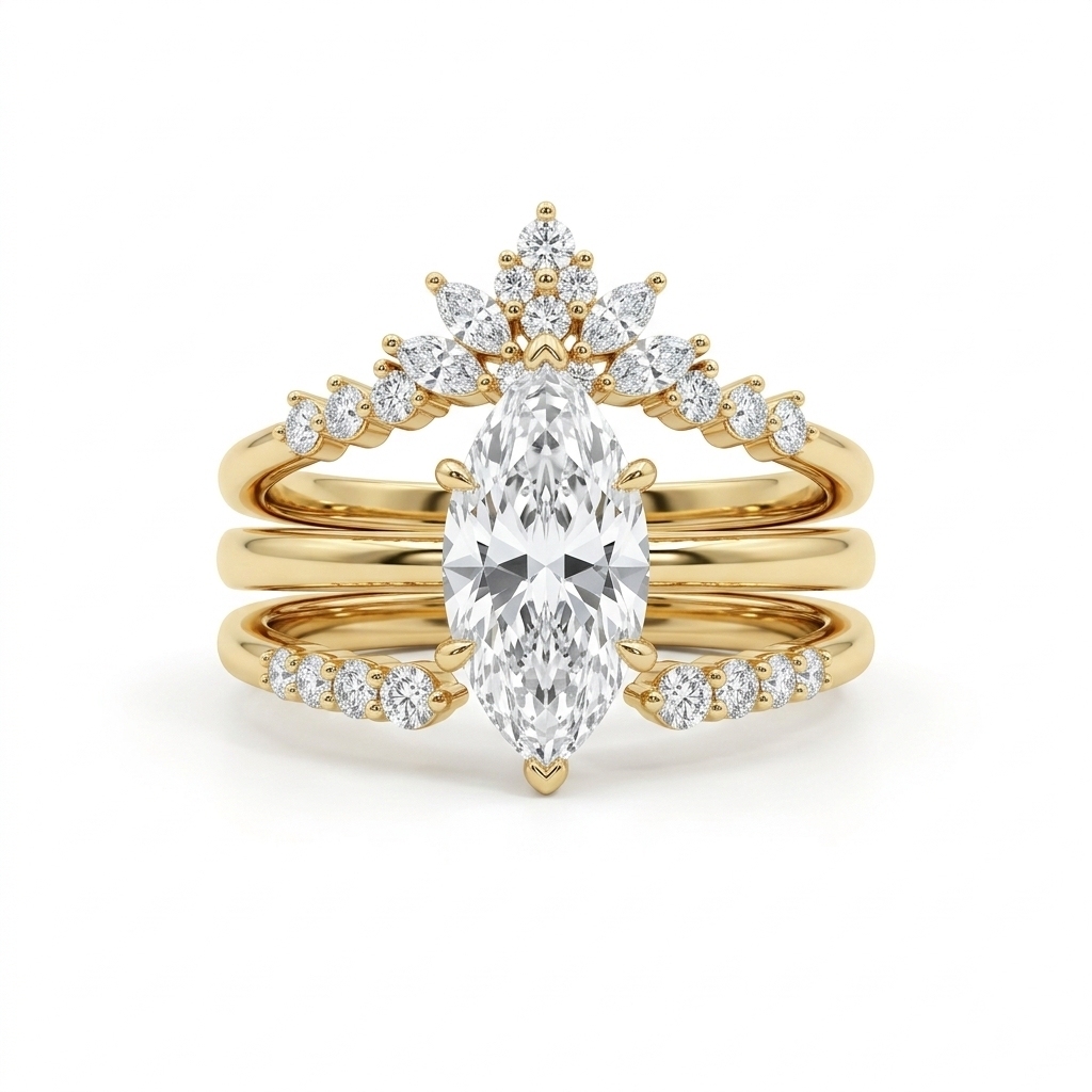 2.47ct. Tw. Stackable Nature-inspired Marquise Cut Vvs Moissanite S925