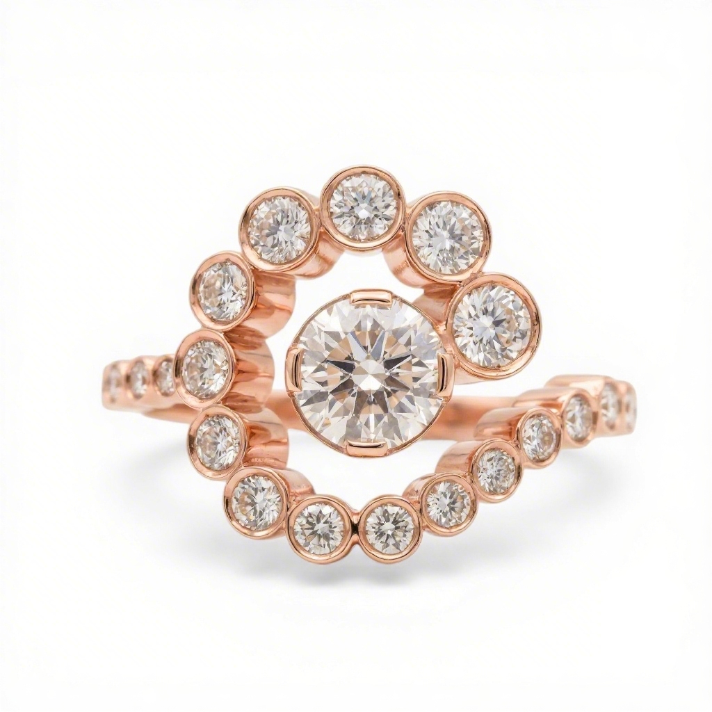 2.2 Ct.tw Halo Round Cut S925 Silver Engagement Ring Moissanite - Image 5