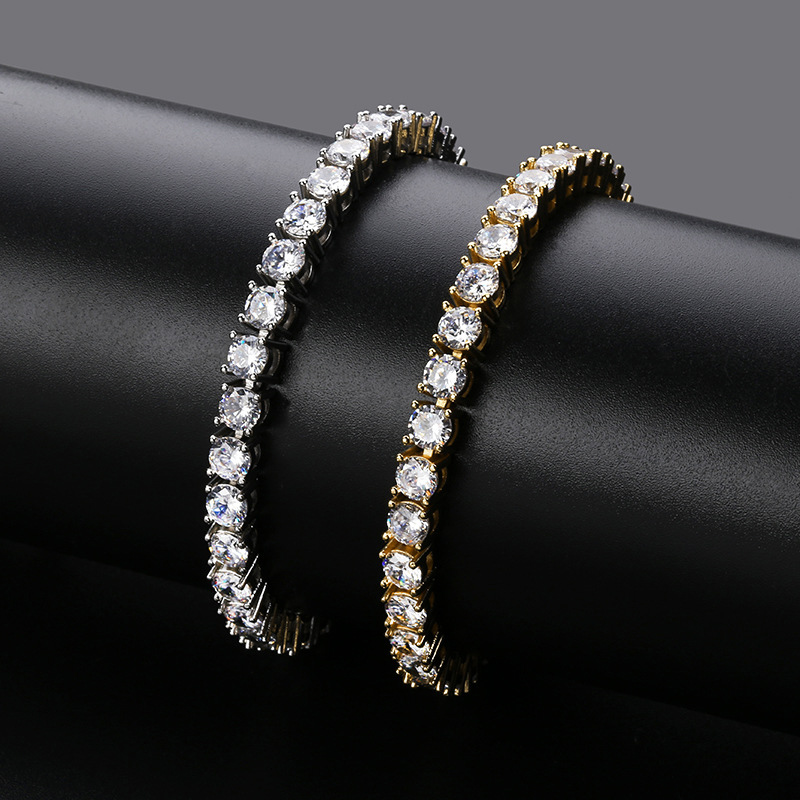 5mm 18k Gold Single Row Tennis Bracelet Iced Out Shine With Street Luxury - Image 6