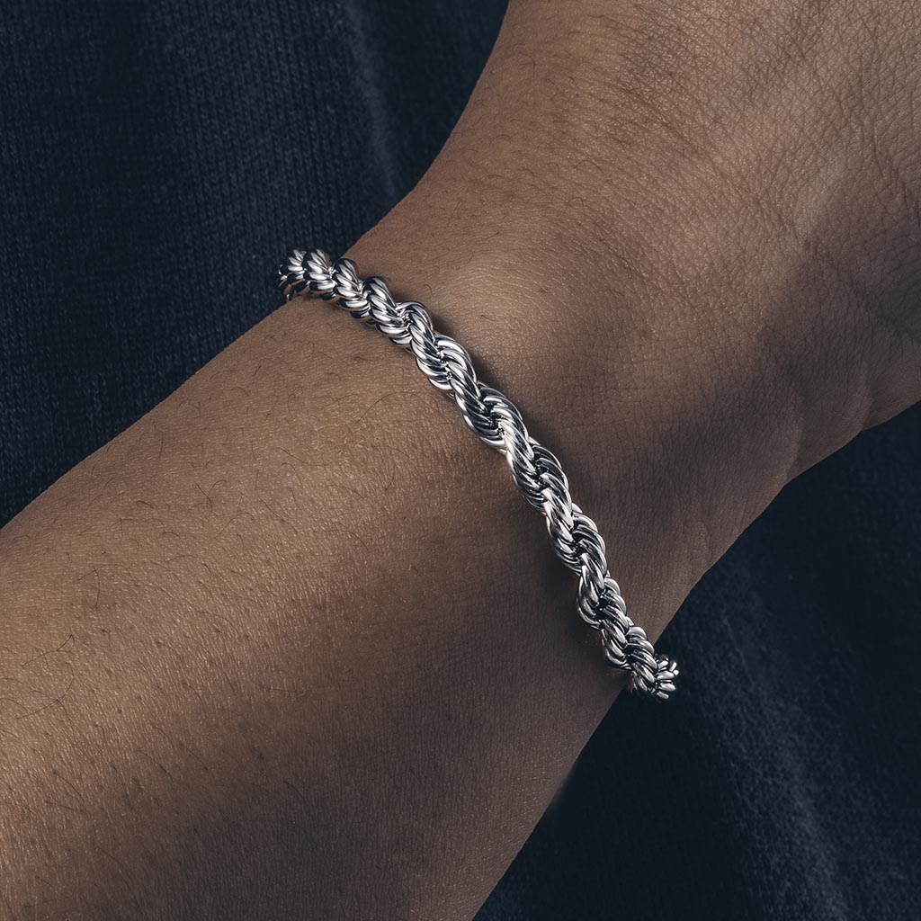 5mm Stainless Steel Rope Bracelet Bold Statement Style With Street Luxury - Image 3