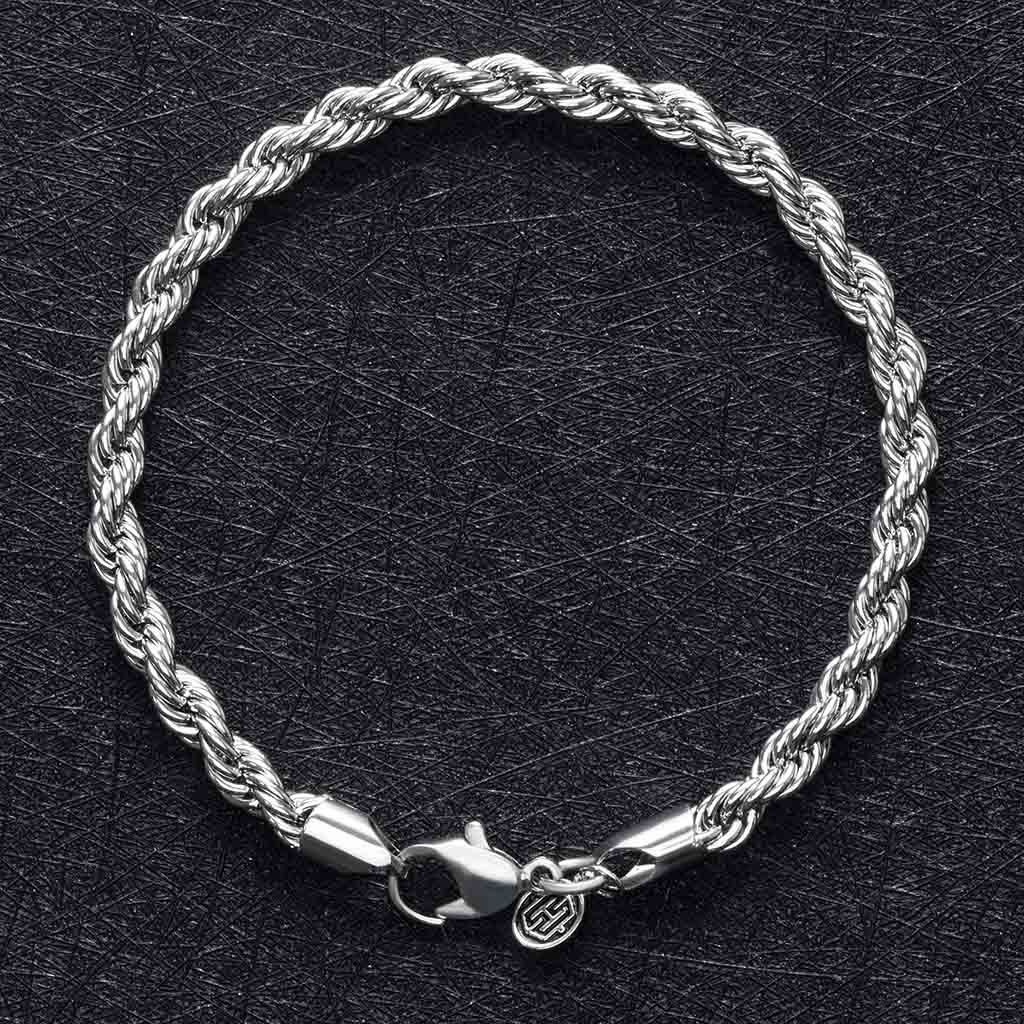 5mm Stainless Steel Rope Bracelet Bold Statement Style With Street Luxury - Image 4