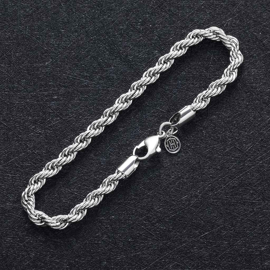 5mm Stainless Steel Rope Bracelet Bold Statement Style With Street Luxury - Image 5