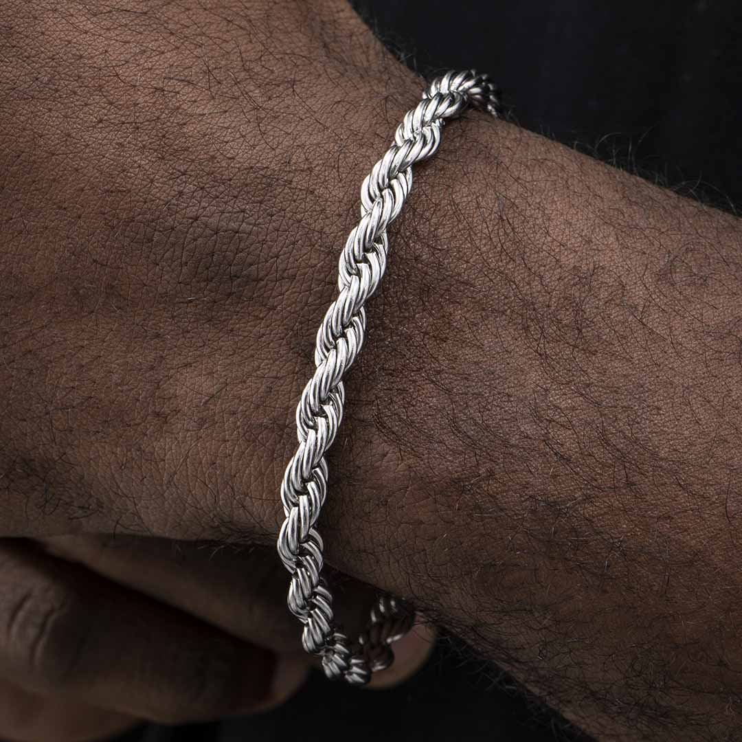 5mm Stainless Steel Rope Bracelet Bold Statement Style With Street Luxury