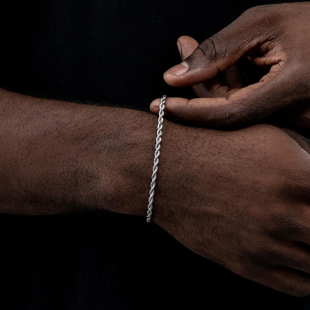 3mm Stainless Steel Rope Bracelet Bold Statement Style With Street Luxury - Image 3