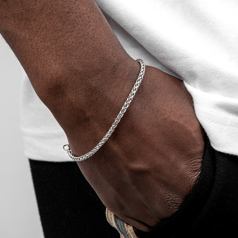 3mm Franco Solid 925 Sterling Silver Bracelet With Street Luxury Shine
