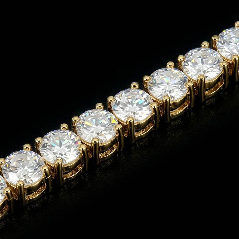 3mm Tennis Bracelet In 18k Gold Iced Out Shine With Street Luxury - Image 5