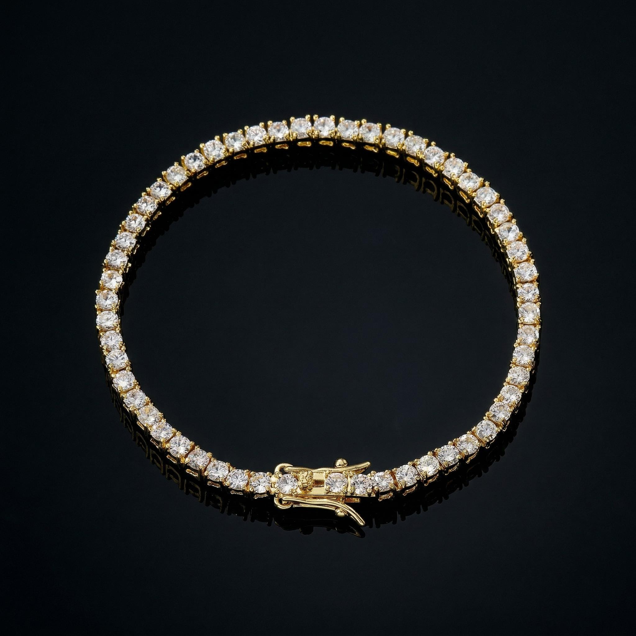 3mm Tennis Bracelet In 18k Gold Iced Out Shine With Street Luxury - Image 6