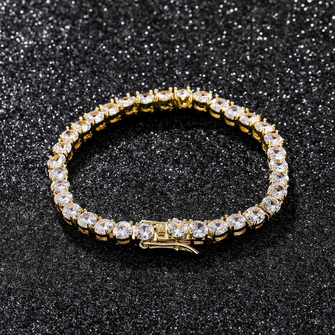 5mm Tennis Bracelet In 18k Gold Iced Out Shine With Street Luxury - Image 5