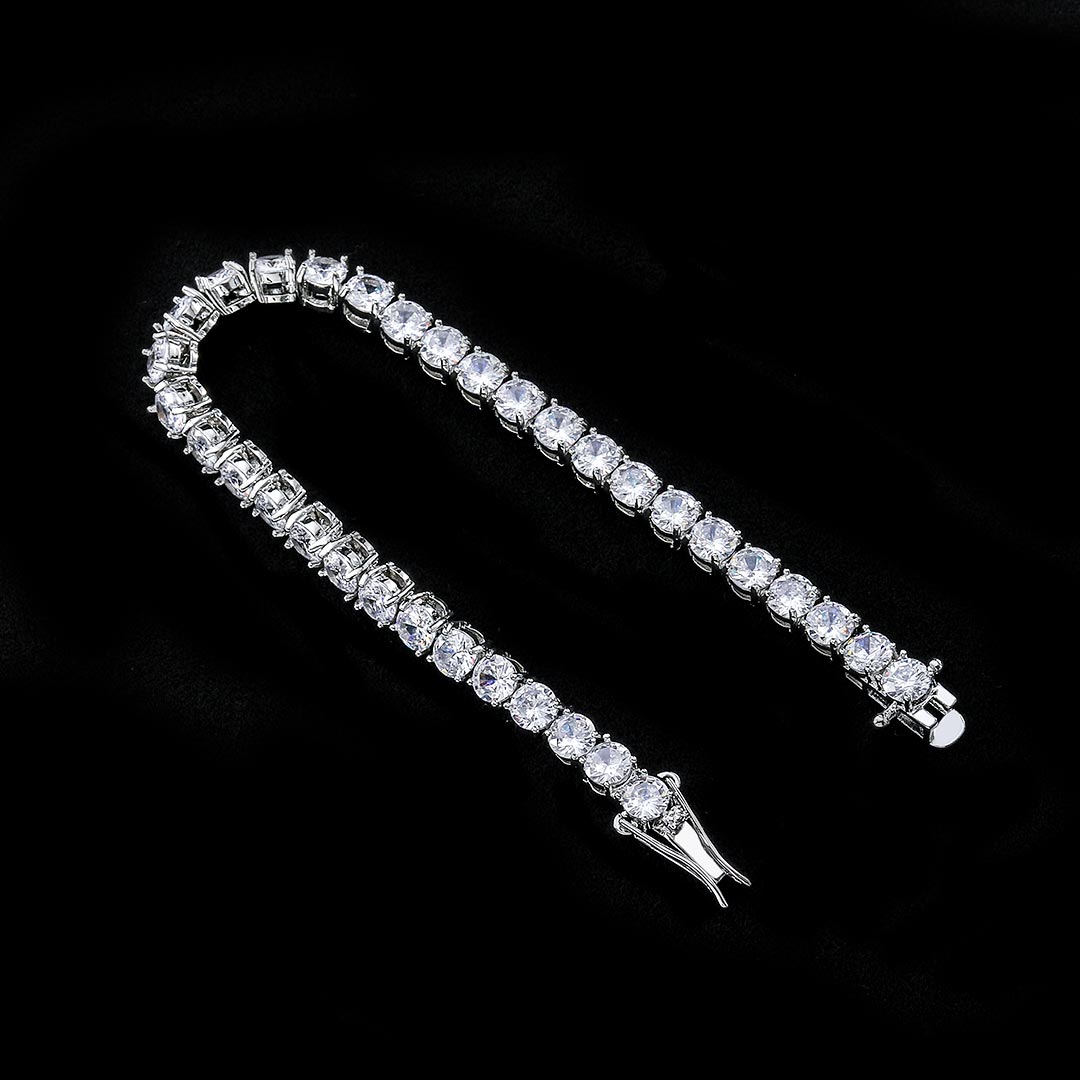 5mm Tennis Bracelet In 18k White Gold Iced Out Shine With Street Luxury - Image 4