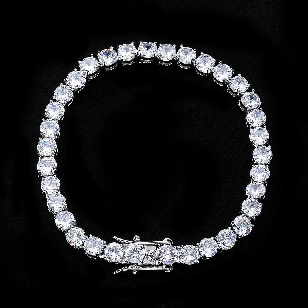 5mm Tennis Bracelet In 18k White Gold Iced Out Shine With Street Luxury - Image 5