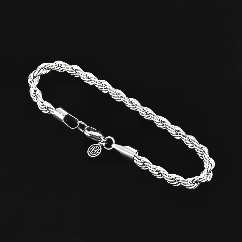 4mm Stainless Steel Rope Bracelet Bold Statement Style With Street Luxury - Image 5