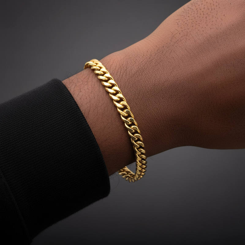 6mm Diamond-cut Cuban Bracelet In Gold Iced Out Shine With Street Luxury - Image 4