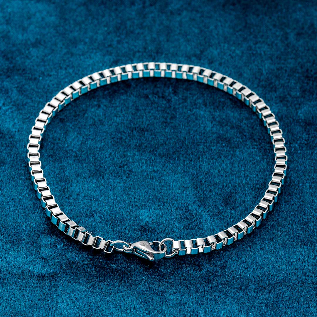 3mm Square Box Bracelet Bold Statement Style With Street Luxury - Image 3