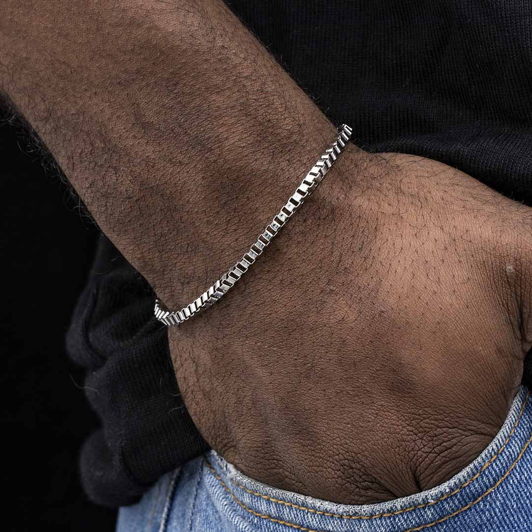 3mm Square Box Bracelet Bold Statement Style With Street Luxury