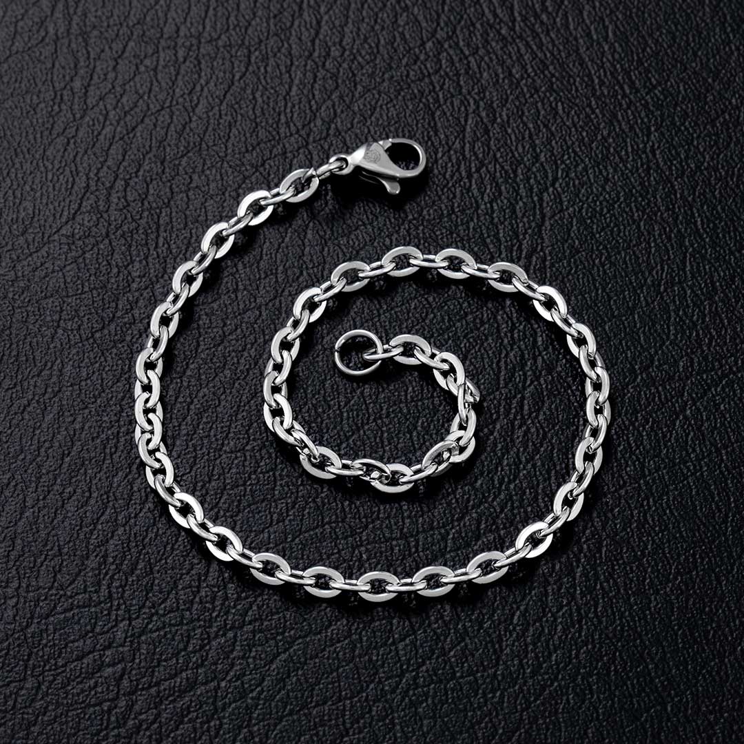 3mm Rolo Stainless Steel Bracelet Bold Statement Style With Street Luxury - Image 5