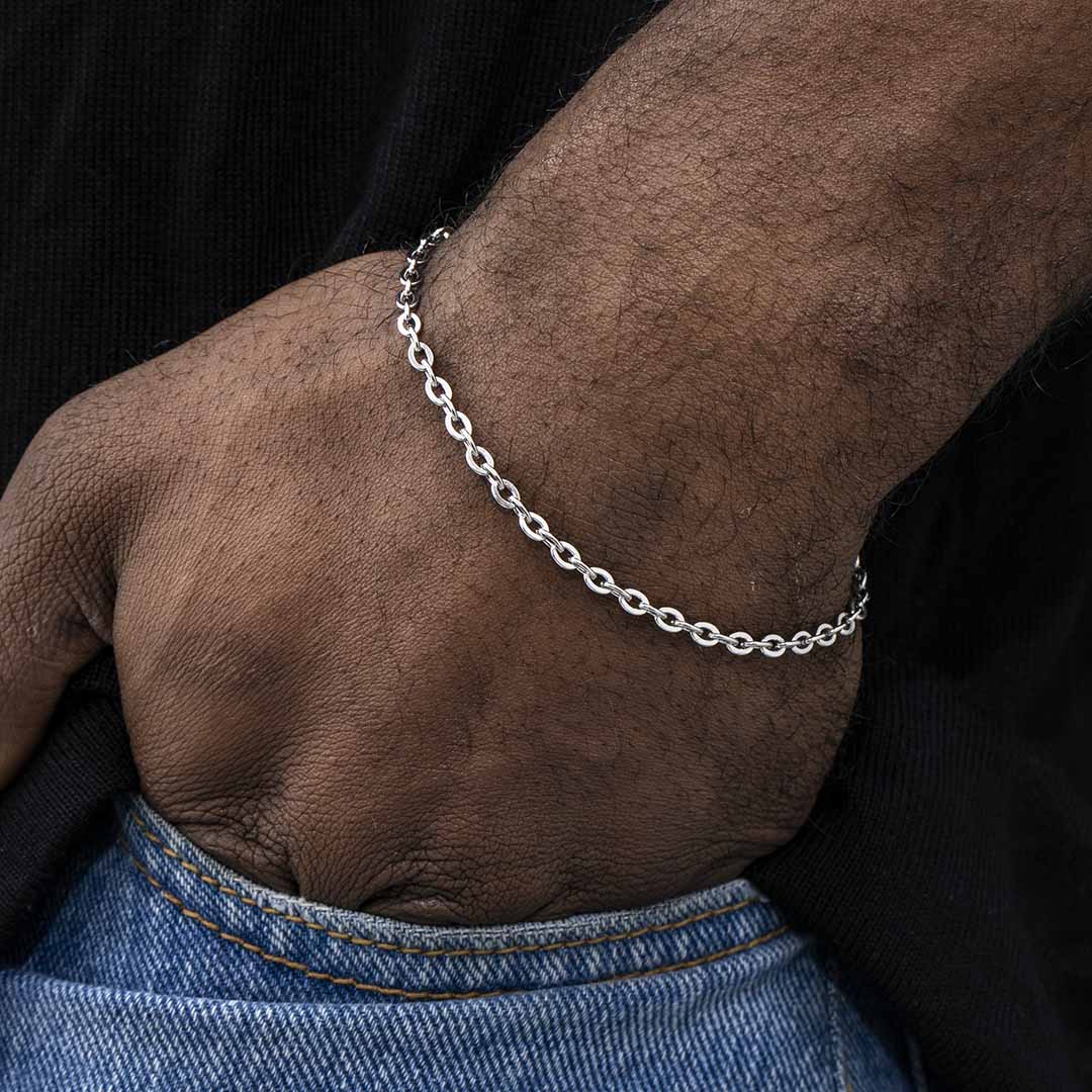 3mm Rolo Stainless Steel Bracelet Bold Statement Style With Street Luxury