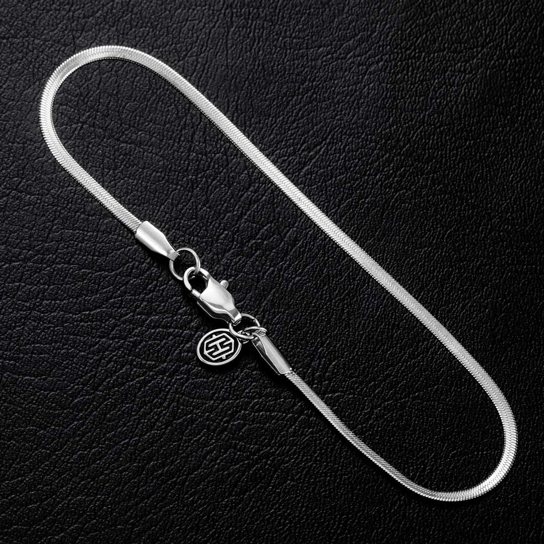 2mm Herringbone Bracelet Bold Statement Style With Street Luxury - Image 4