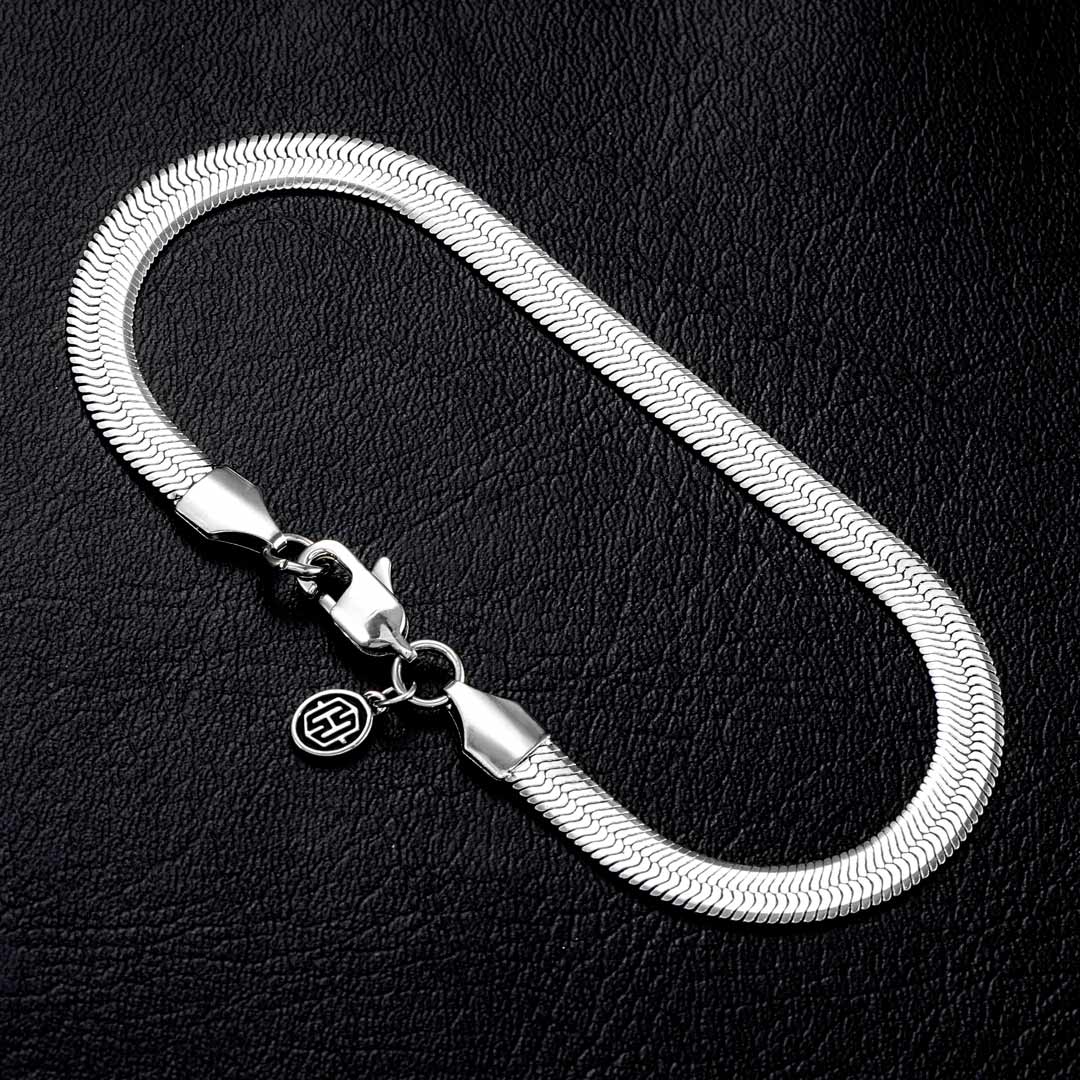 6mm Herringbone Bracelet Bold Statement Style With Street Luxury - Image 4