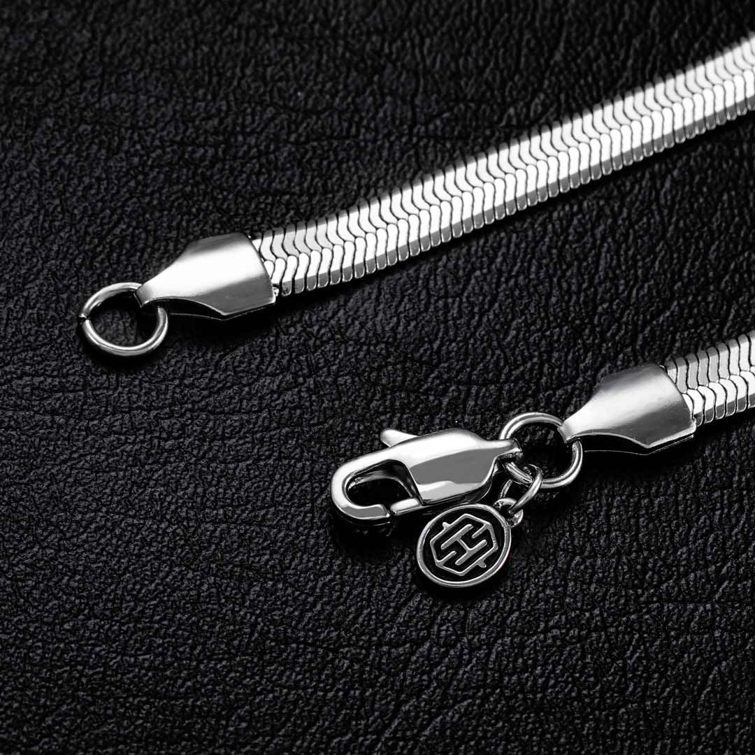6mm Herringbone Bracelet Bold Statement Style With Street Luxury - Image 5