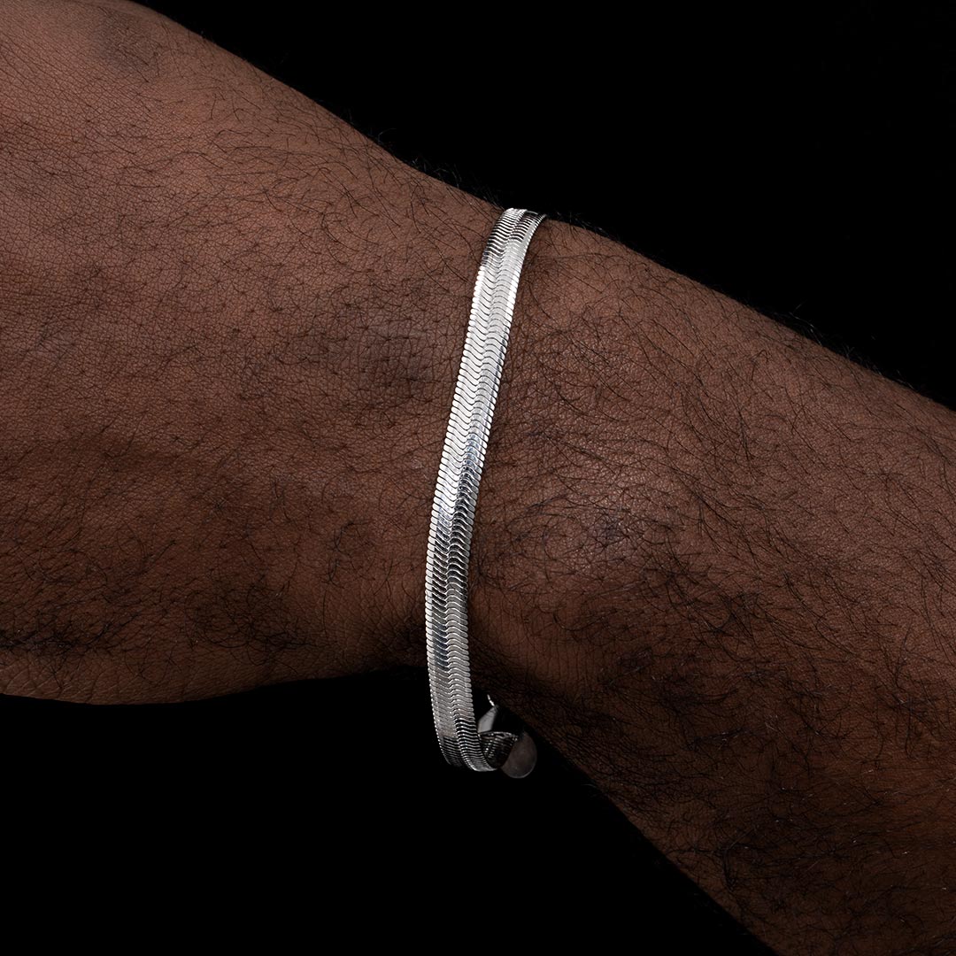 6mm Herringbone Bracelet Bold Statement Style With Street Luxury