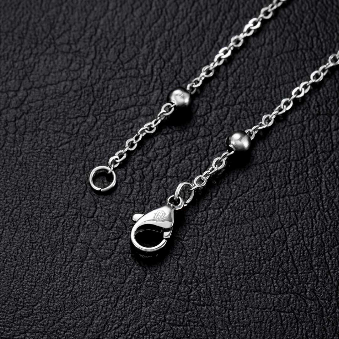 3mm Interval Beads Stainless Steel Bracelet Silver With Street Luxury Shine - Image 6