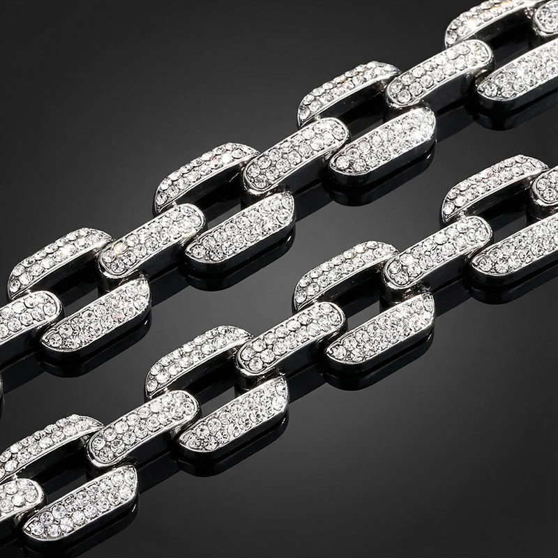 12mm Iced Out Rectangle Bracelet Gold With Street Luxury Shine - Image 6