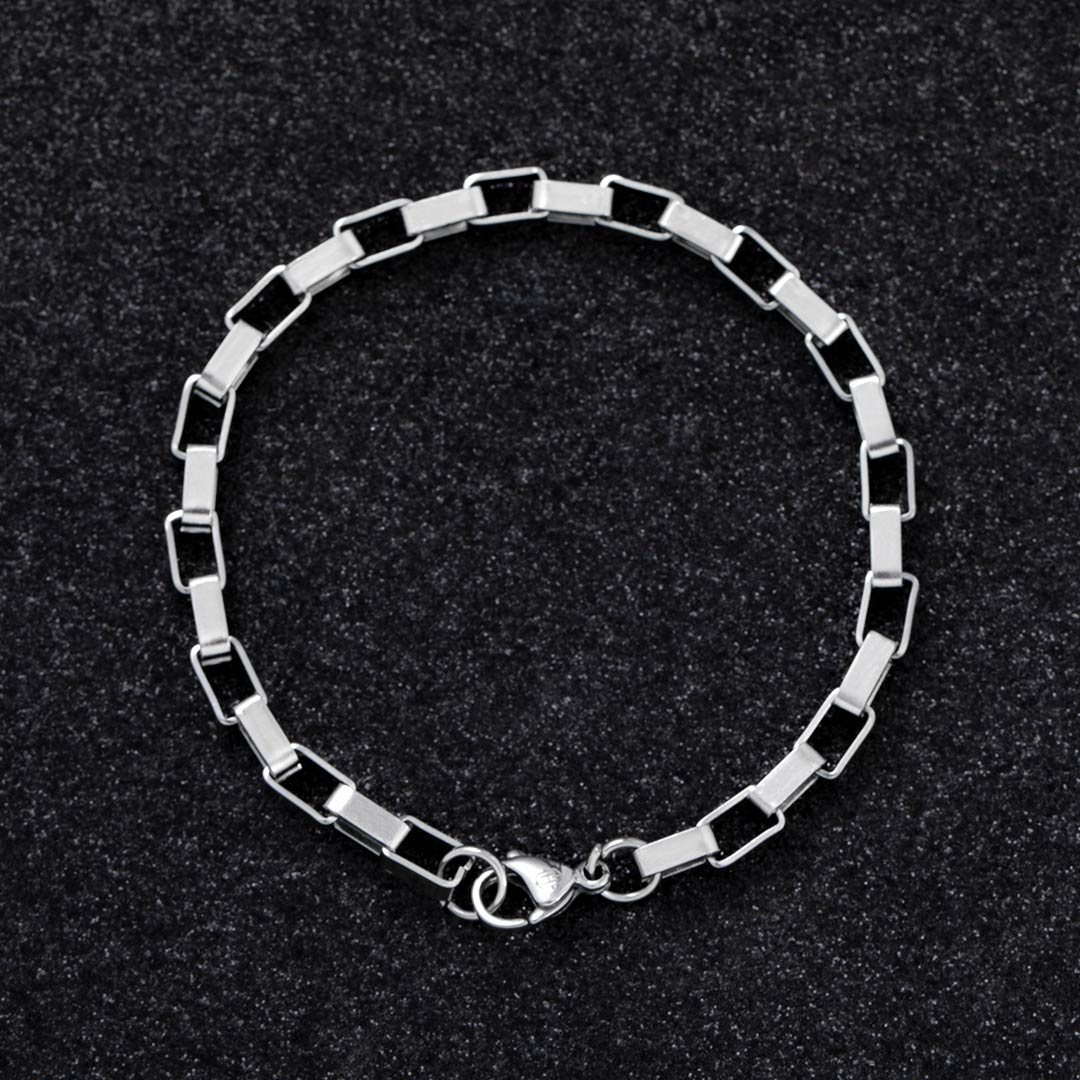 5mm Rectangle Link Bracelet Silver Premium Look Without Heavy Price - Image 3