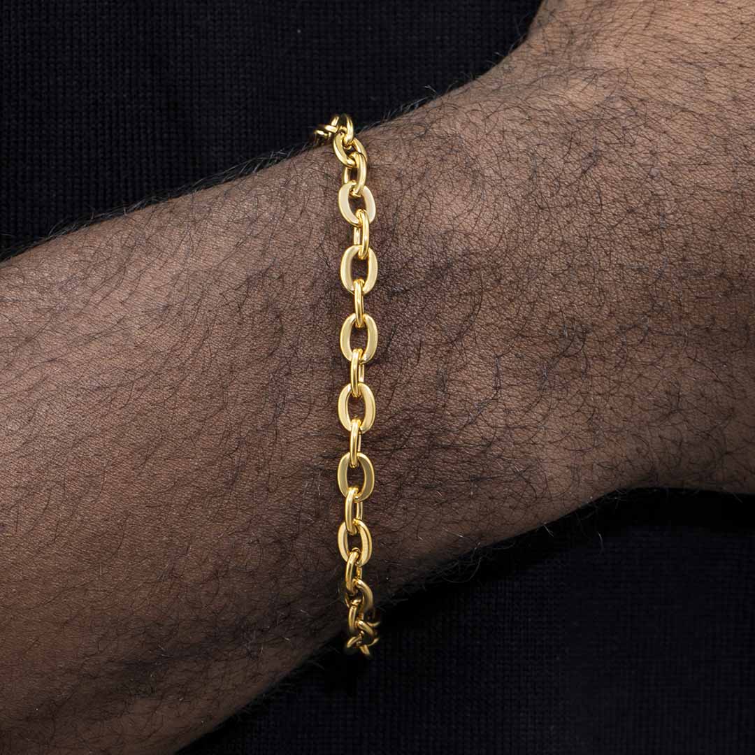 5mm Rolo Bracelet In Gold Gold With Bold Statement Appeal