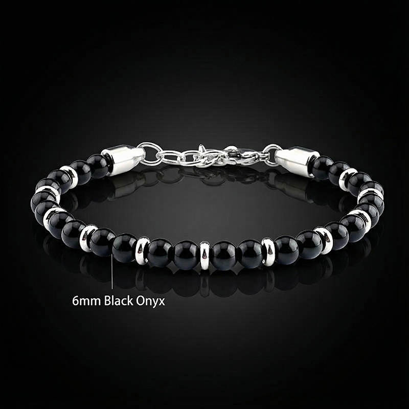 Natural Healing Stone Beads Anxiety Bracelet With Street Luxury Shine - Image 3