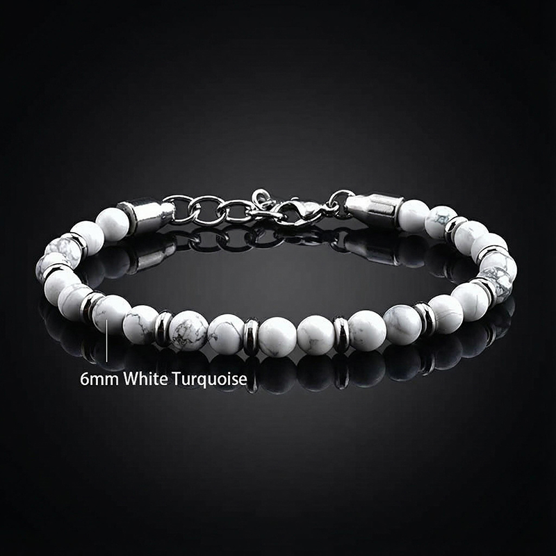 Natural Healing Stone Beads Anxiety Bracelet With Street Luxury Shine - Image 7