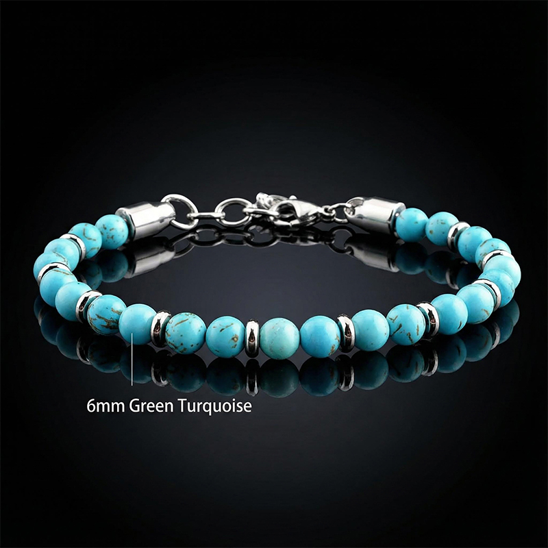 Natural Healing Stone Beads Anxiety Bracelet With Street Luxury Shine - Image 8