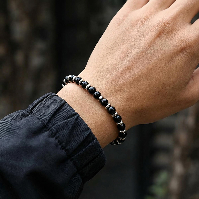 Natural Healing Stone Beads Anxiety Bracelet With Street Luxury Shine - Image 12