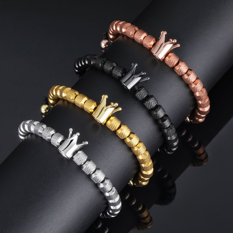 King Crown Beads Adjustable Bracelet Silver With Street Luxury Shine - Image 5