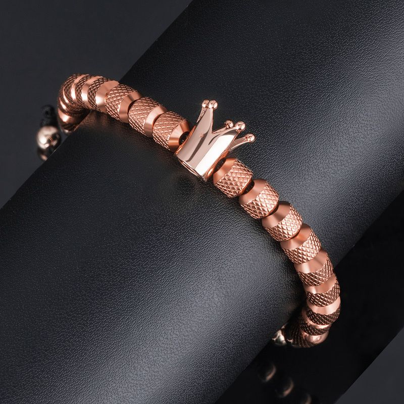 King Crown Beads Adjustable Bracelet Silver With Street Luxury Shine - Image 6