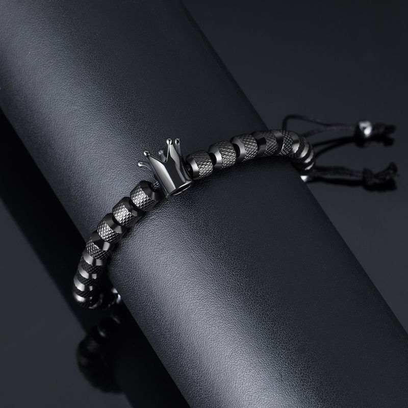 King Crown Beads Adjustable Bracelet Silver With Street Luxury Shine - Image 7