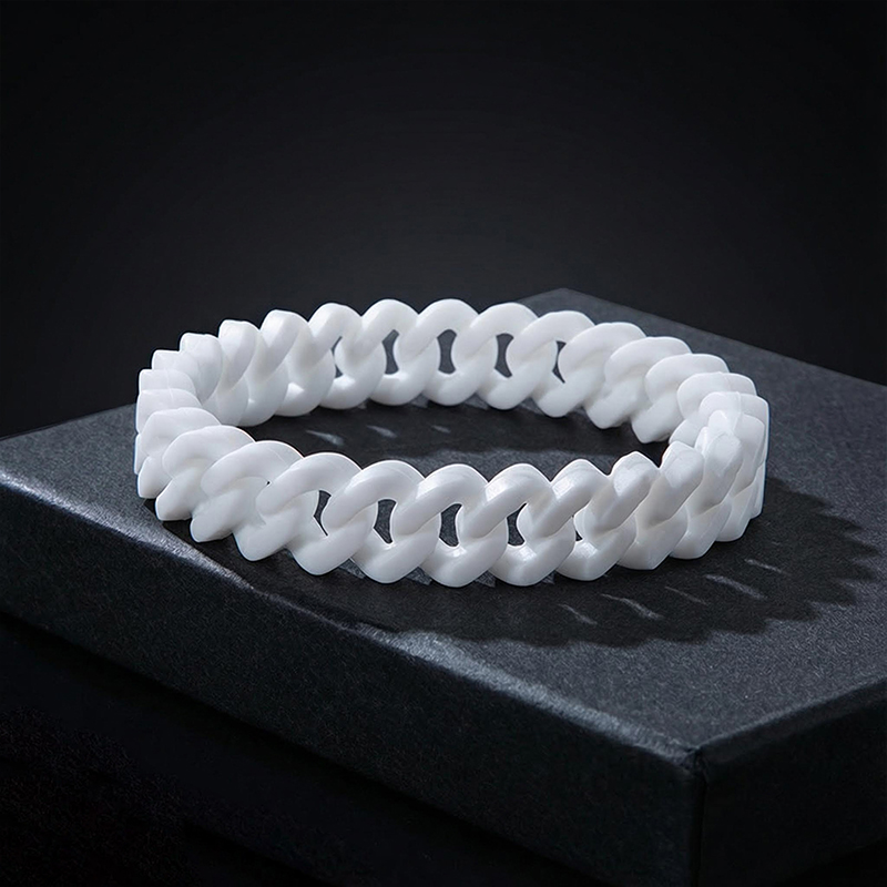 13mm Cuban Link Silicone Bracelet Bold Statement Style With Street Luxury - Image 3