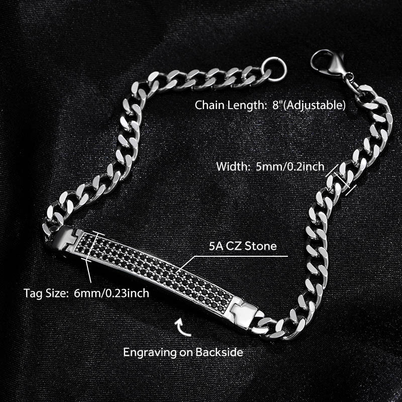 6mm Iced Out Engraved Id Cuban Adjustable Bracelet With Street Luxury Shine - Image 3