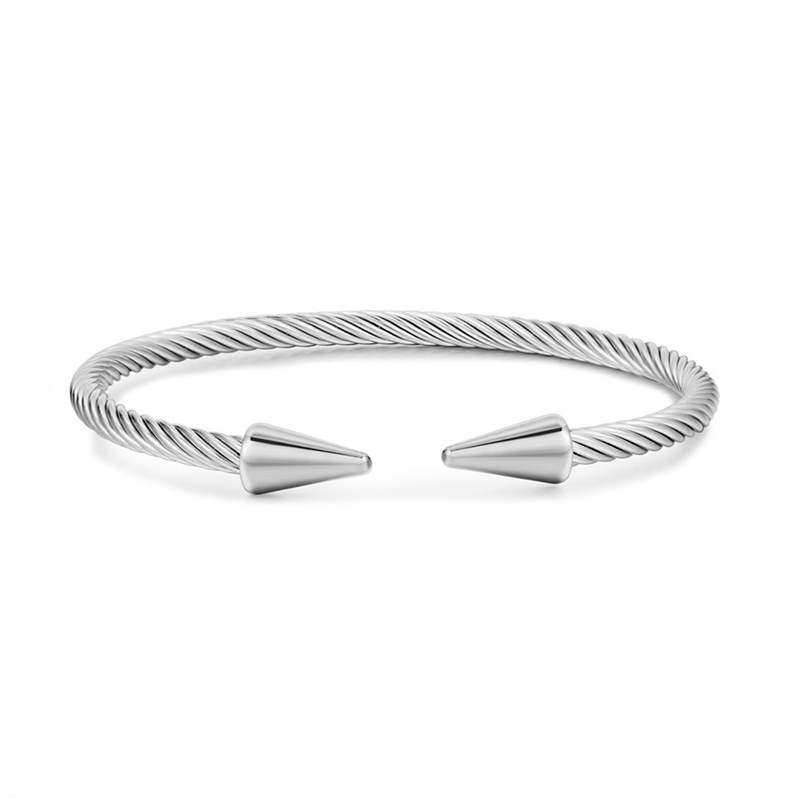Nail Titanium Steel Open Bracelet Bold Statement Style With Street Luxury - Image 3