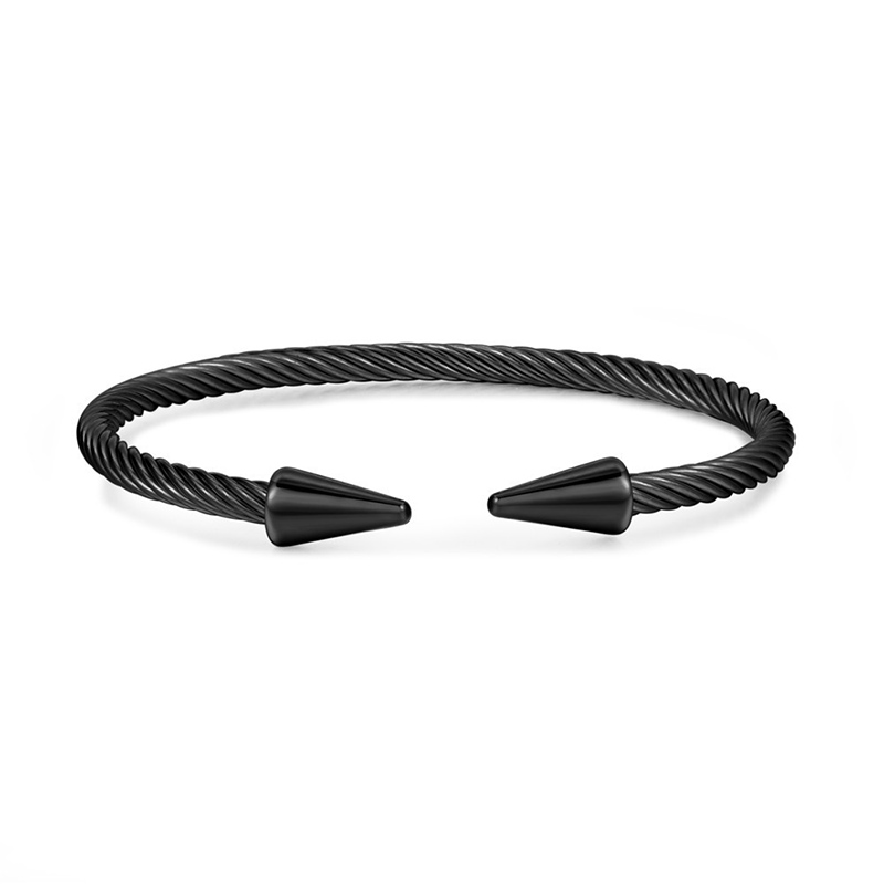 Nail Titanium Steel Open Bracelet Bold Statement Style With Street Luxury - Image 4
