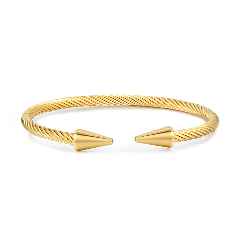 Nail Titanium Steel Open Bracelet Bold Statement Style With Street Luxury - Image 6