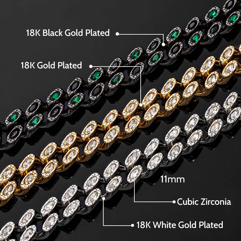 11mm Marquise Cut Cuban Bracelet Bold Statement Style With Street Luxury - Image 3