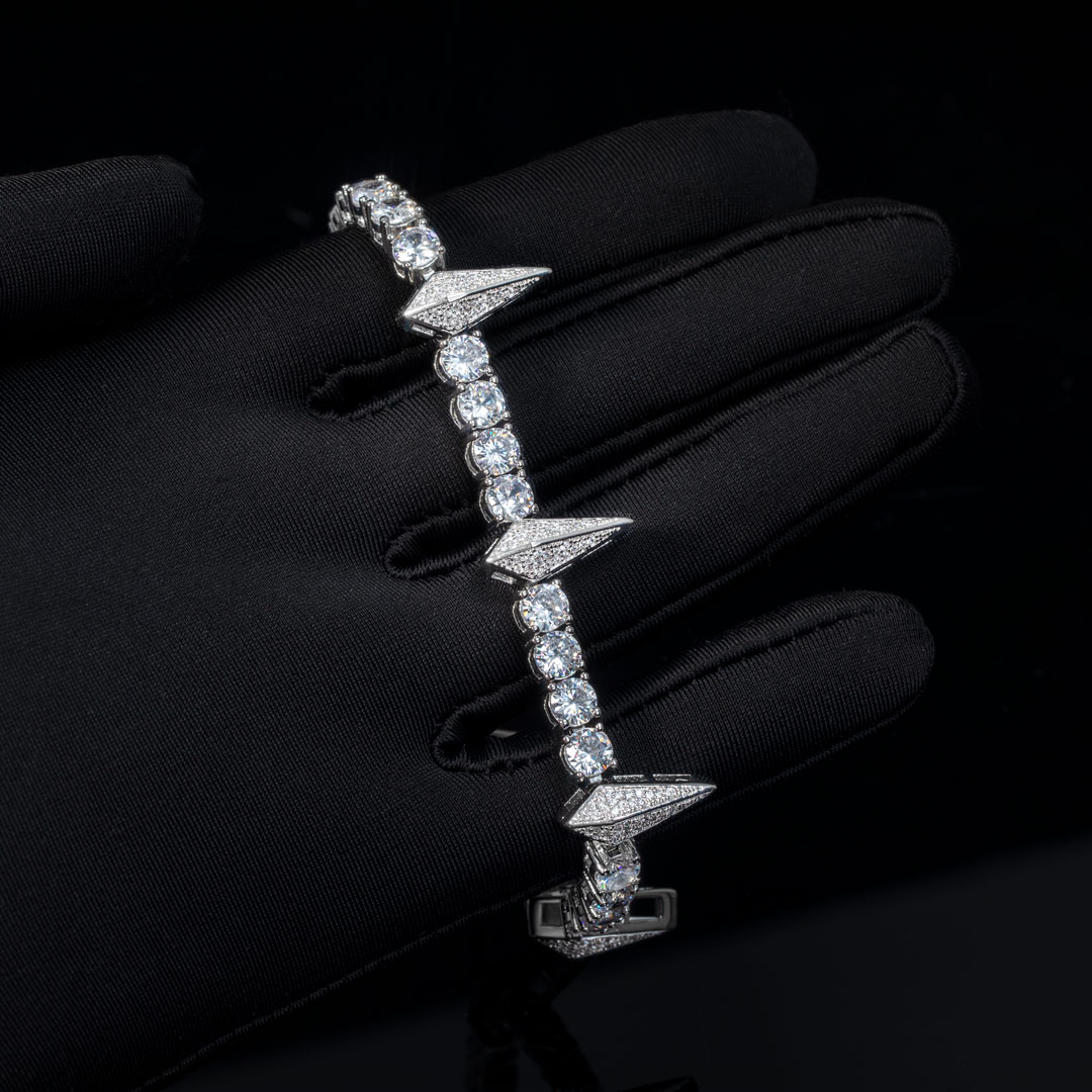 5mm Fight Tooth And Claw Tennis Bracelet In White Gold Iced Out