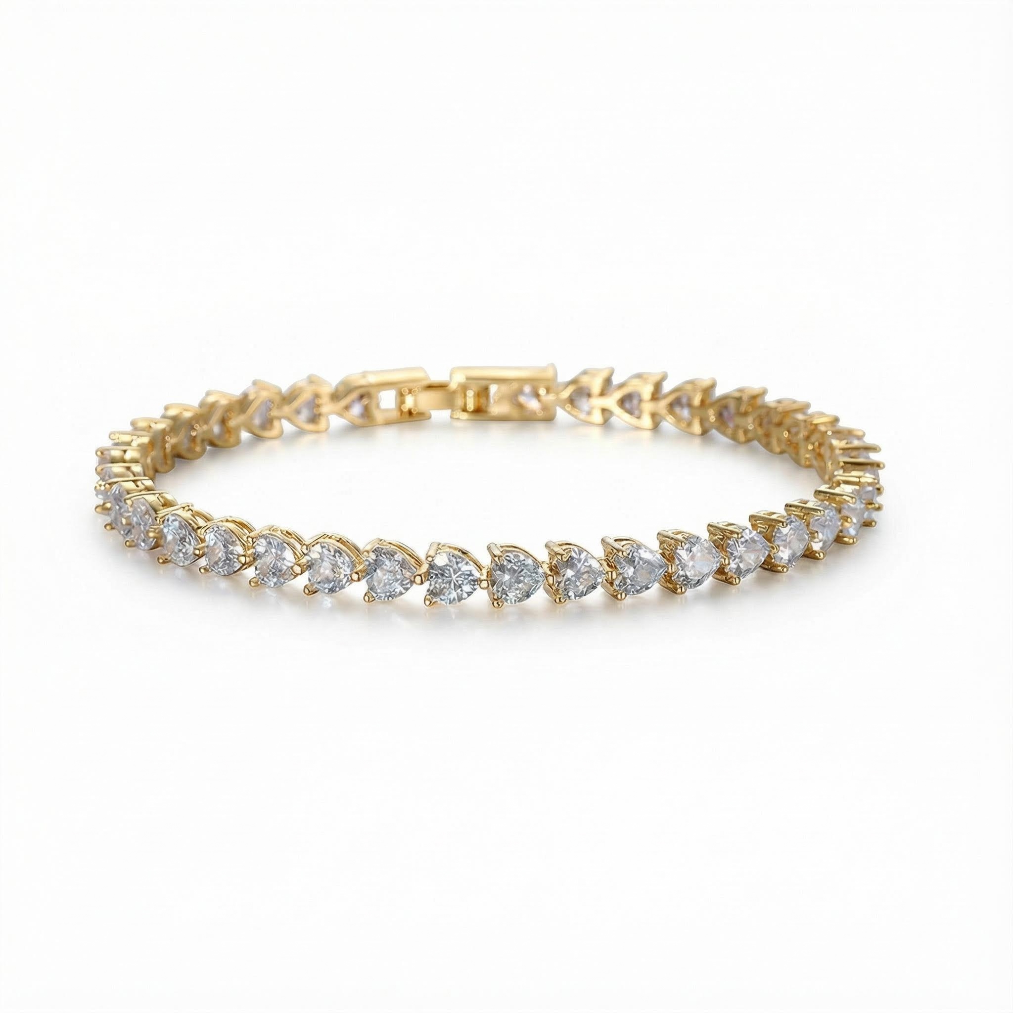 Heart-shaped 5mm Tennis Bracelet Iced Out Shine With Street Luxury - Image 3