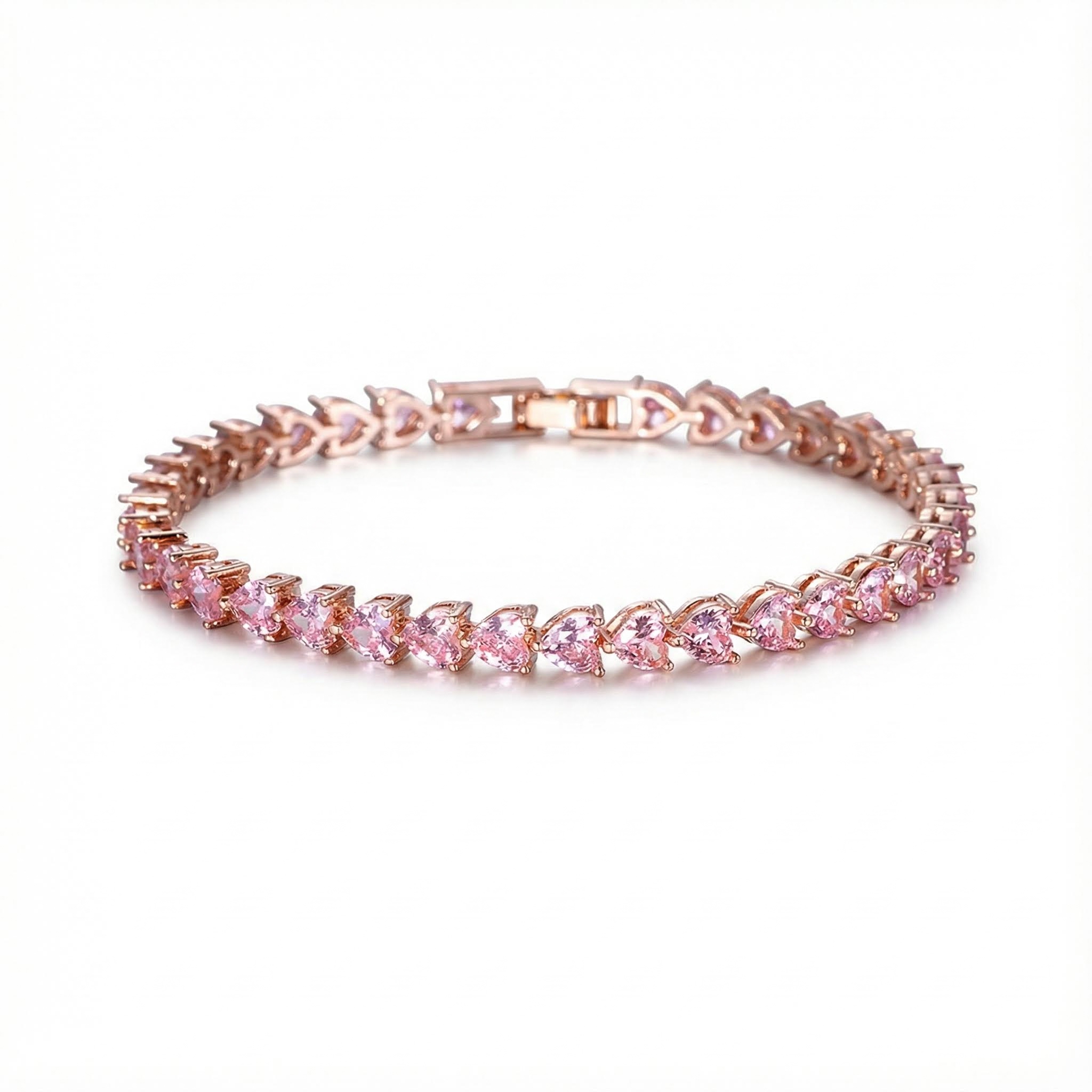Heart-shaped 5mm Tennis Bracelet Iced Out Shine With Street Luxury - Image 4