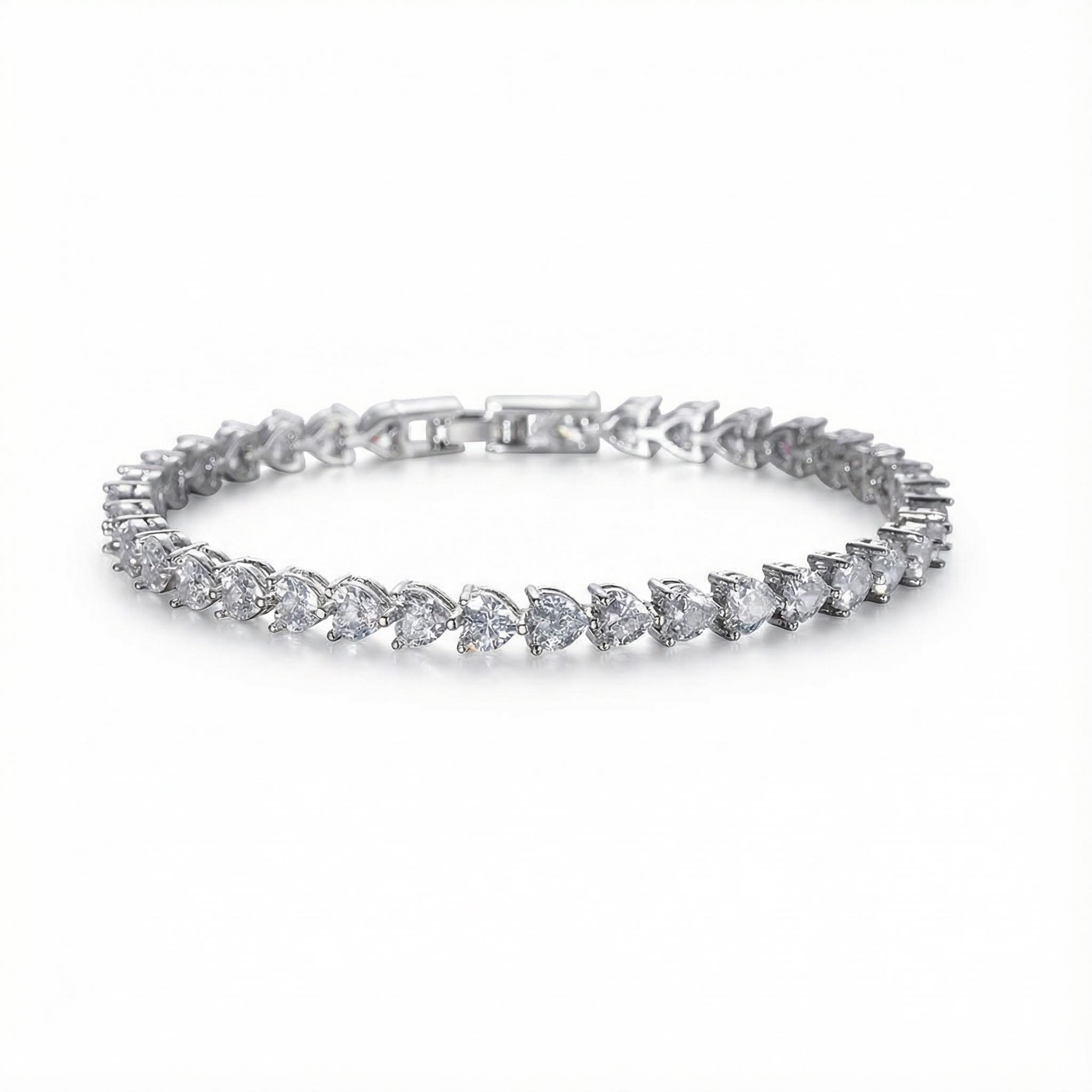 Heart-shaped 5mm Tennis Bracelet Iced Out Shine With Street Luxury - Image 5