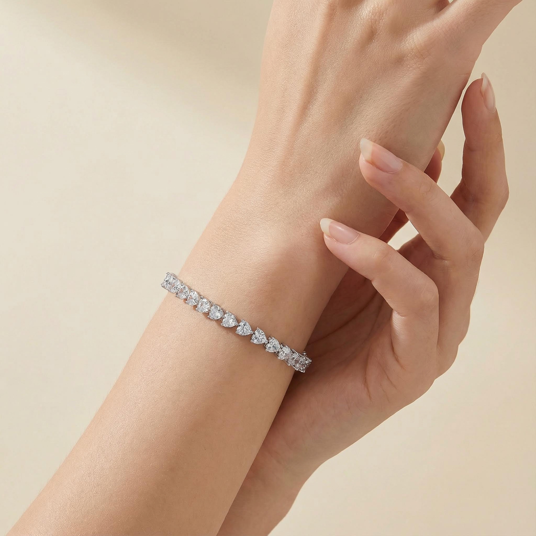 Heart-shaped 5mm Tennis Bracelet Iced Out Shine With Street Luxury - Image 6
