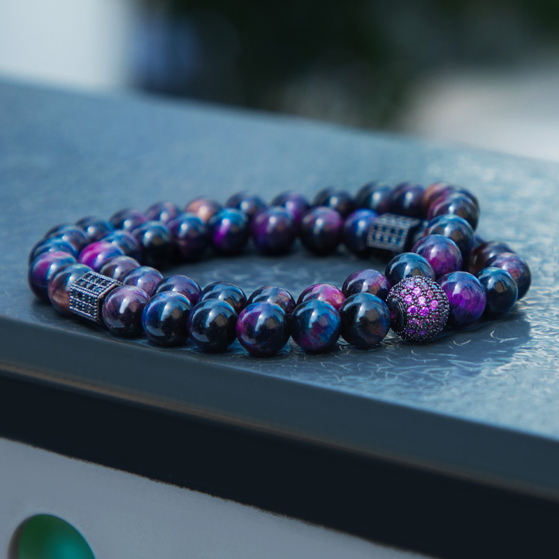 Tiger Eye Stones Stretch Wrap Bracelet With Bold Statement Appeal - Image 3